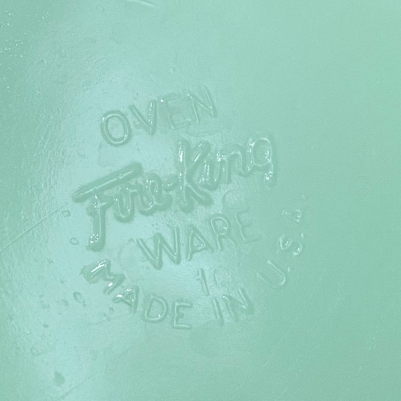 Vintage 50’s MCM FIRE KING Oven Ware Jadite 1 Qt Quart Batter Bowl Made in USA - Picture 11 of 11